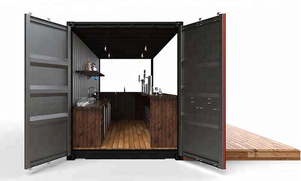 Container café di động kiểu dáng đa dạng