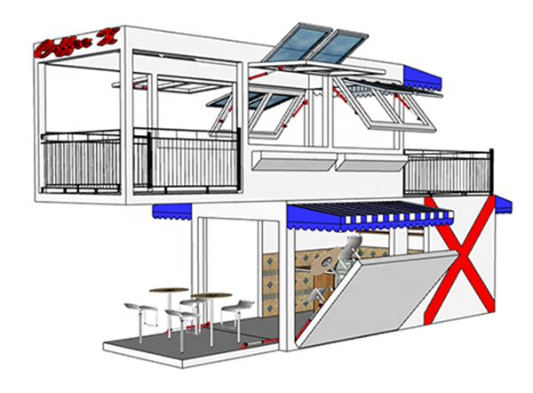 Container café đẹp thiết kế modul dễ dàng tháo lắp