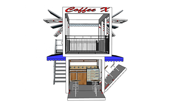 Container café đẹp thiết kế modul dễ dàng tháo lắp